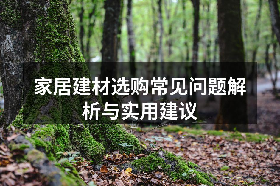 家居建材选购指南